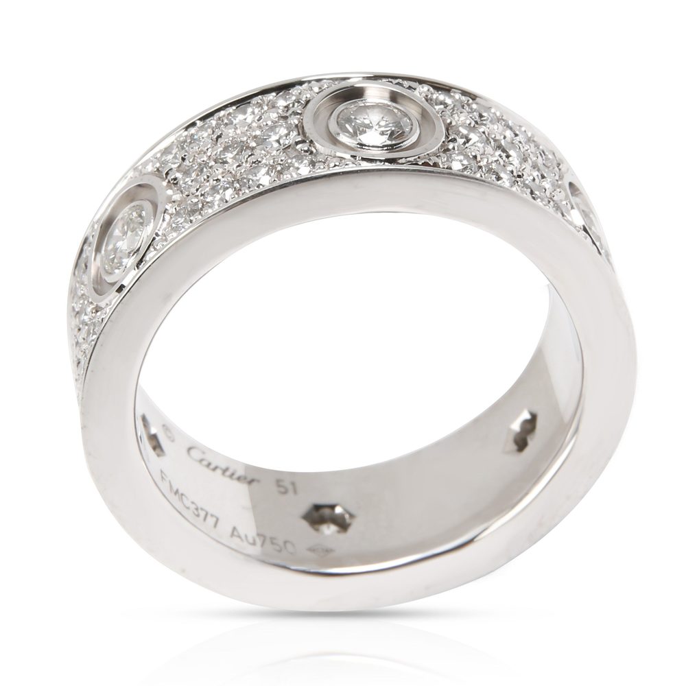 Cartier Diamond Paved Love Ring in 18K White Gold 1.26 CTW - Picture 2 of 4